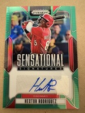 2025 Hector Rodriguez Prizm Sensational Signatures Green Auto Card #SS-HR Reds