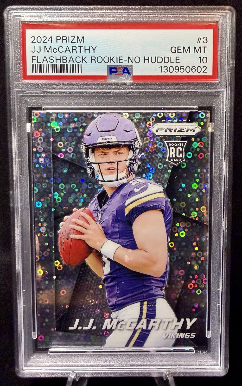 JJ McCarthy Panini Prizm Flashback Rookie #3 No Huddle