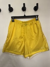 Nike Neon Yellow Shorts Unisex Lightweight Drawstring Size Small 4-6 