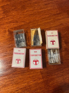 (3)-TORRINGTON-BOX OF 50 SEWING NEEDLES-See description for size.