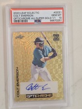 2023 Leaf Optichrome COLT EMERSON Rookie RC Auto Super Gold 1/1 PSA 10 GEM