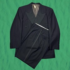 80s 90s Hilton Time Tuxedo Suit 48 Made in Italy