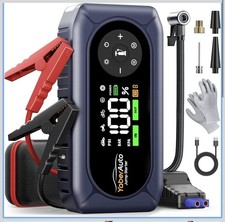 YaberAuto Car Jump Starter Power Pack 6000A with 150 PSI Air Compressor for Car