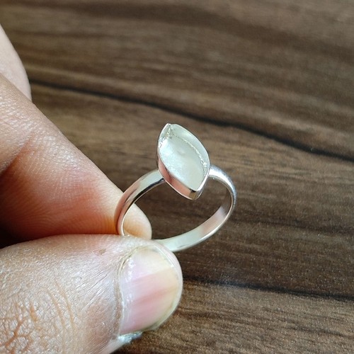 925 Sterling Silver Marquise Ring Blank 7x14mm DIY Bezel Jewelry Supplies