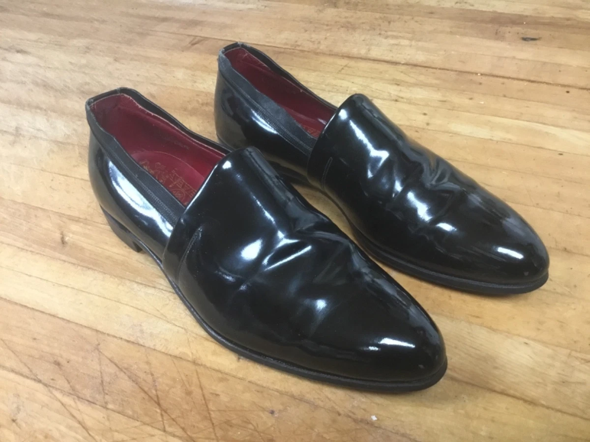 Excellent Condition Johnson and Murphy Bickel Patent Leather Mens Size 13 Johnston & Murphy Patent Leather Dress Shoes for Men for  main image 4