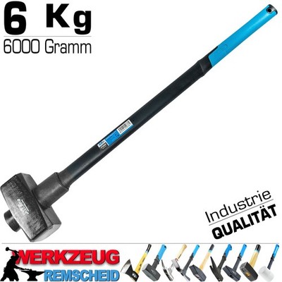 Profi Vorschlaghammer 6000 gr. Schlosser Hammer Fäustel Fiberglasstiel 6 Kg