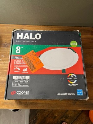 HALO 8 in. Selectable CCT and Lumens Canless Recessed Integrated LED Kit