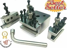 Quick-Change Toolpost 7 PC Set T37 4 Standard,1 Vee,1 Parting holder