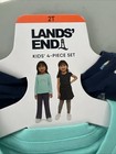 New!! Lands' End Kids' Girls 4-piece Crewneck Elastic Set Light Blue Size 2T — photo 4