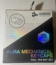 Glorious Aura Mechanical Keycaps Full 104 Key Set - Aura White