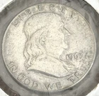 1963-D Benjamin Franklin Silver Half Dollar 90% Silver
