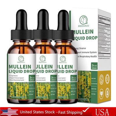 Mullein Drops for Lungs, Cleanse & Detox Support Respiratory, Immune, Digestive
