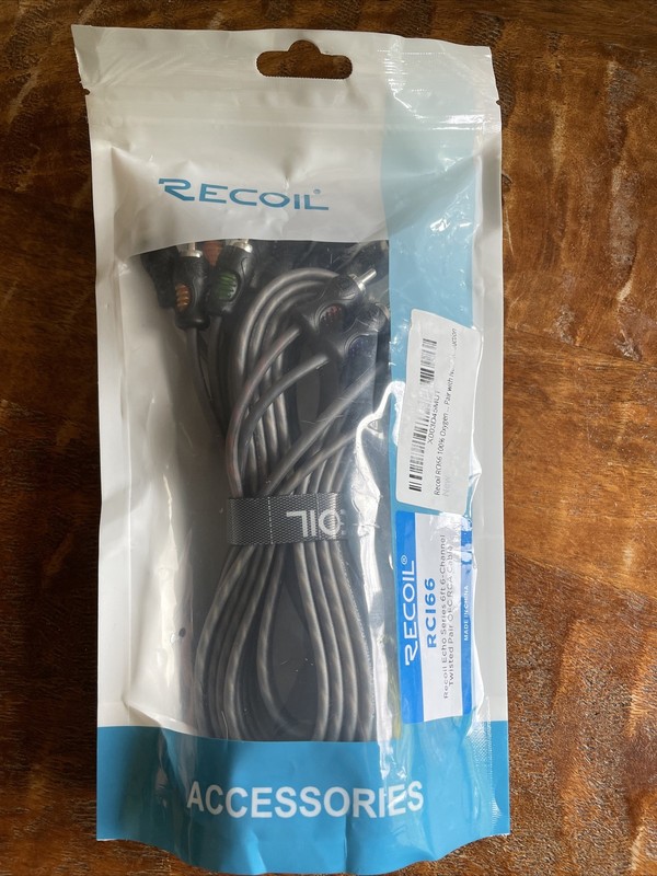 Recoil RC166 Echo Series 6ft 6-Channel Twisted Pair of OFC RCA Cable