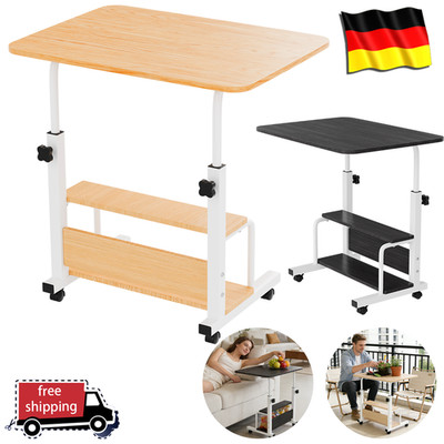 Laptoptisch HöHenverstellbar Computertisch Mit Rollen Laptop Beistelltisch 90cm