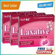 HealthA2Z® Woman's Gentle Laxative | Bisacodyl Stimulant Laxative 5mg | Constipa