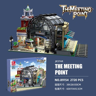 Modular Meeting Point MOC Building Blocks Set Cityscape Creator Model Bricks Toy