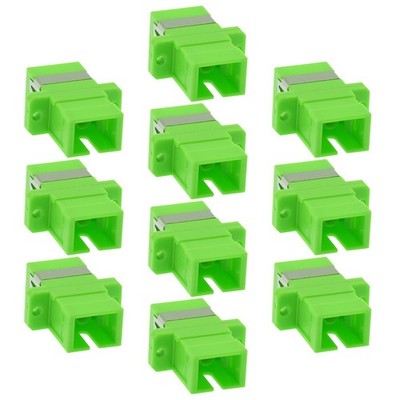 10x SC APC Simplex Singlemode Flange Fiber Optic Coupler Adapter Connector Green