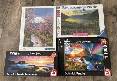 4x 1000 Teile Puzzles Landschaften Schmidt Ravensburger Clementoni Paket 3xOVP