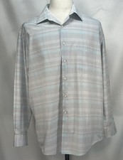 Van Heusen Wrinkle Free Button Down Gray Shirt 17-17.5/34-35