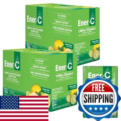 Ener-C Multivitamin Drink Mix, Electrolytes Powder - Lemon Lime, 60 Count