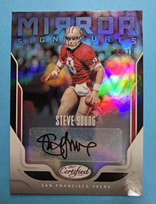 STEVE YOUNG  2017 Certified Mirror Signatures Auto 08/10 #MS-SY 49ers Jersey #!
