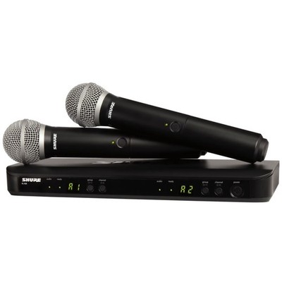 Shure BLX288/PG58 Dual Handheld Wireless Microphone System, H10 Band