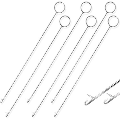 #ad Loop Turner Sewing Tool with Latch Hook 6 Piece Stainless Steel Fabric Turner $5.96