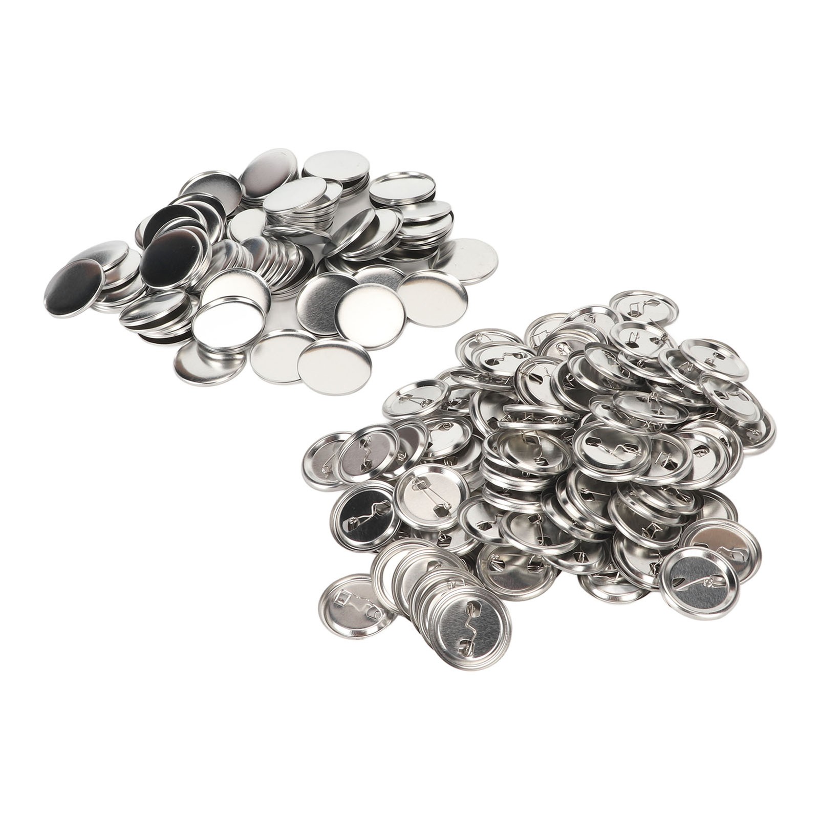 100 Set Pin Back Button Parts Sturdy Metal Plastic Rustproof Smoothing Button Ma