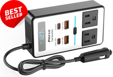 200W Car Power Inverter 12V to 110V AC USB-C Fast Charger Adapter