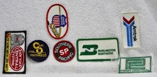 Railroad Patch Lot of 7 Train Embroidered Railway NY Central, Penn Central, SP