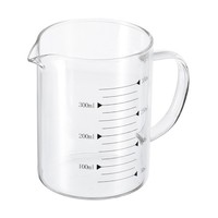 350Ml Glas Messbecher, 3.3 Borosilikatglas Mit Schwarzer Skala, FlüSsigkeitsmess