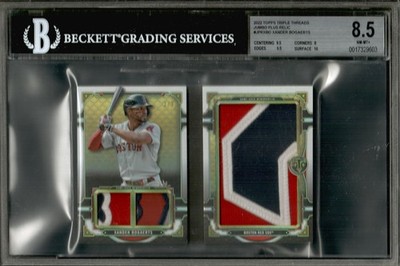 Xander Bogaerts 2022 Topps Triple Threads Jumbo Plus Relic Book Card /3 Red Sox