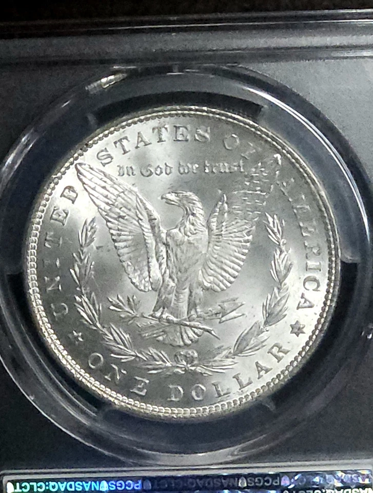 1889 American Silver Morgan Dollar Coin PCGS MS64 - Image 4 of 4