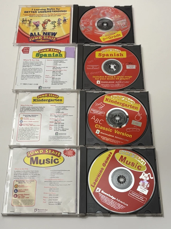 Jump Start Learning Lot Of 8 CDROM PC Music Spanish 5th 6th 2nd Kindergarten - Image 2 of 4