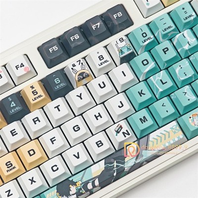 Zenless Zone Zero PBT Keycap 130+ Keys Gift For Cherry MX Keypads Asaba Harumas