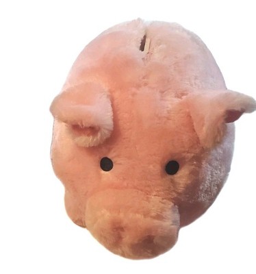 F.A.B. Starpoint 14'' Pink Pig Plush Piggy Bank Baby Girls Stuffed 