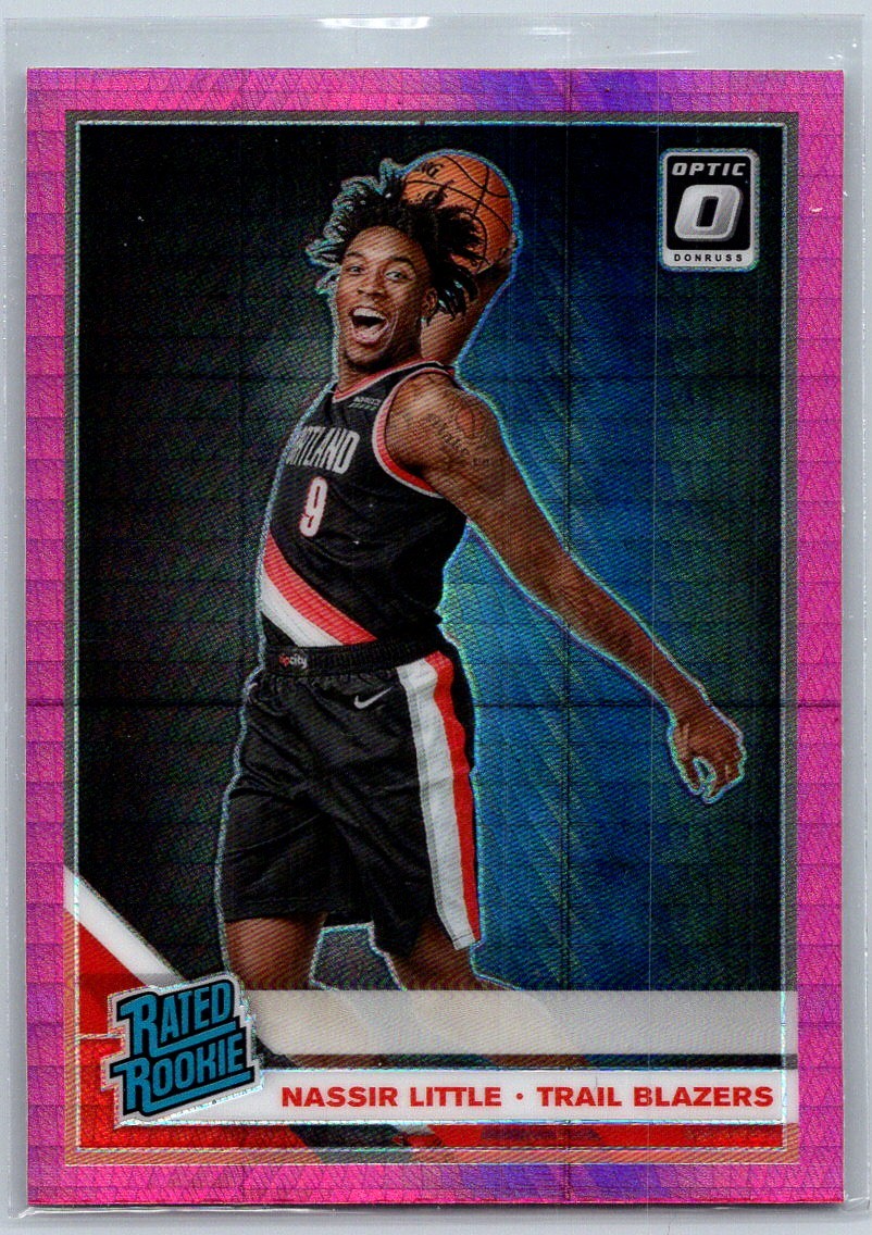 Nassir Little 2019-20 Panini Donruss Optic Hyper Pink RC Rookie #154 Portland