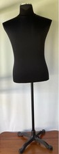 Vintage Male Torso Mannequin on Adjustable Metal Stand Clean !!!
