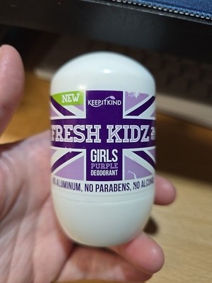 Keep it Kind Fresh Kidz Natural Roll On Deodorant Girls''Purple'' 1.86 Fl Oz New