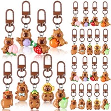 30 Pcs Cute Capybara Keychain Kawaii Animal Capybara Keychain Bag Charm Gift ...