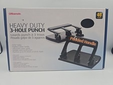 3 Hole Punch Heavy Duty 40sheet Padded Handle Officemate NIB