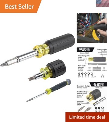 Klein Tools 80045 Screwdriver Kit - 11-in-1 with Stubby & Electronics Features