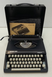 Vintage Silver Reed Silverette Portable Typewriter Manual & Case I3 Y919