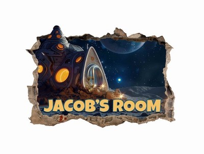Personalisierte Wandbilder Weltraum Schlafzimmer - 3D Vinyl Aufkleber individueller Name Sticker 48