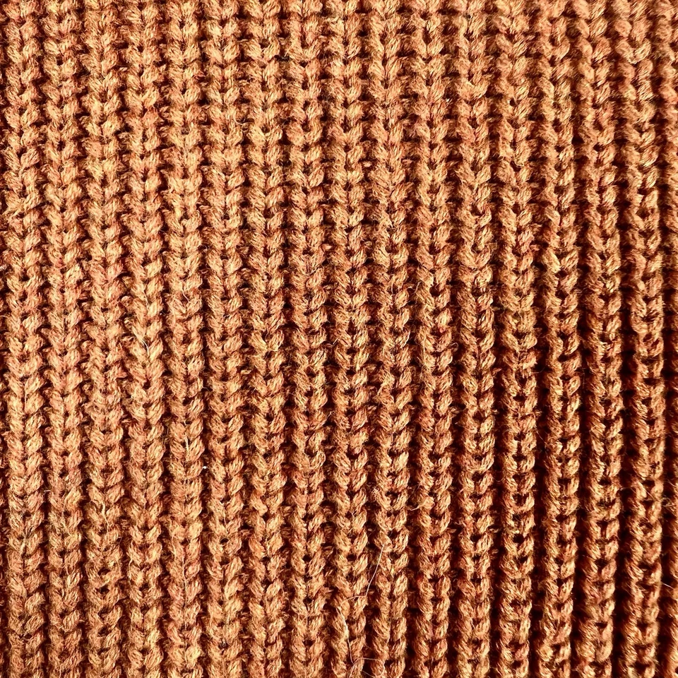 Suéter Max Studio Para Mujer M Naranja Óxido Algodón Acanalado Grueso Tejido Cuello Simulado Foto 3 de 4