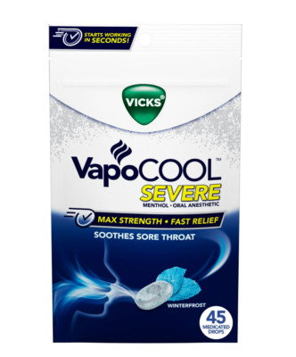 VapoCool  Severe, Max Strength, Winterfrost, 20 mg, 45 Medicated Drops