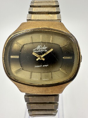 Vintage Mido Ocean Star Quartz 29mm Swiss Made 0403 Wristwatch Untested