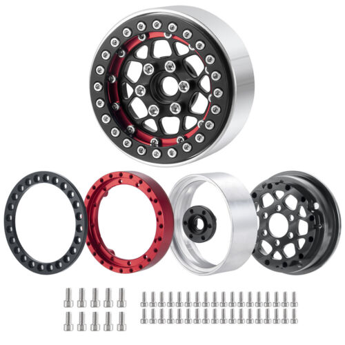 Cerchi ruota con beadlock 1,9" 25 mm per auto 1/10 RC cingolato assiale SCX10 Traxxas TRX4 - Foto 9 di 17