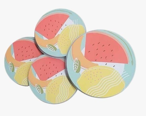 Set of 4 x Watermelon Stove Covers Metal Top Kitchen Cook Burner Colorful 2 Size - Picture 4 of 5