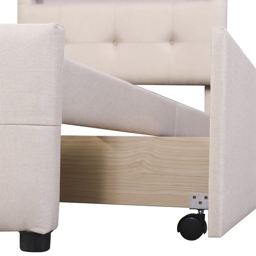 Polsterbett Einzelbett Jugendbett 90x200 cm Bettgestell Bett mit Bettkasten - Bild 12 von 16
